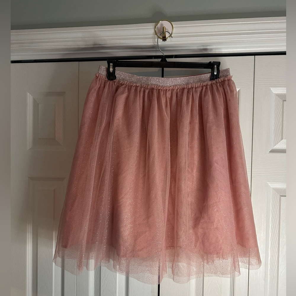 RESERVED- L & XL•Twice Chic Boutique Brynn Perfectly Blush Pink Tulle Skirt - Picture 6 of 16